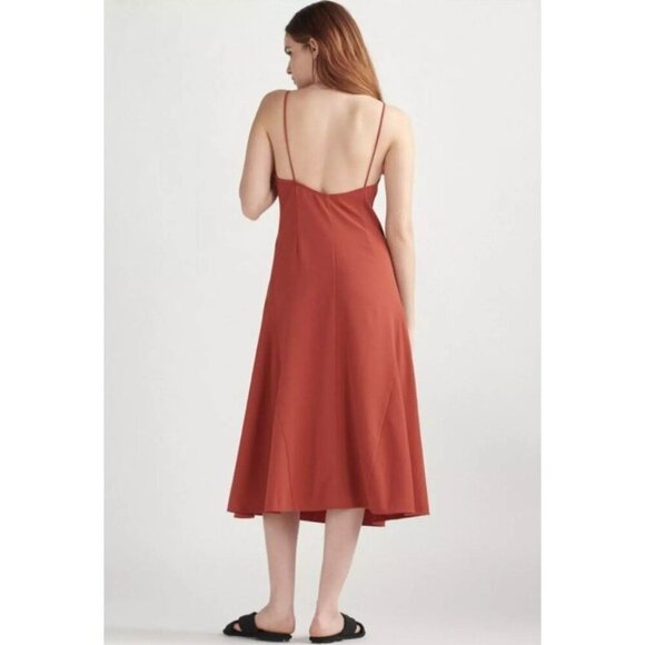NWT Thakoon Burnt Orange A-Line Spaghetti Strap Slip Dress Size 8 - Picture 2 of 10